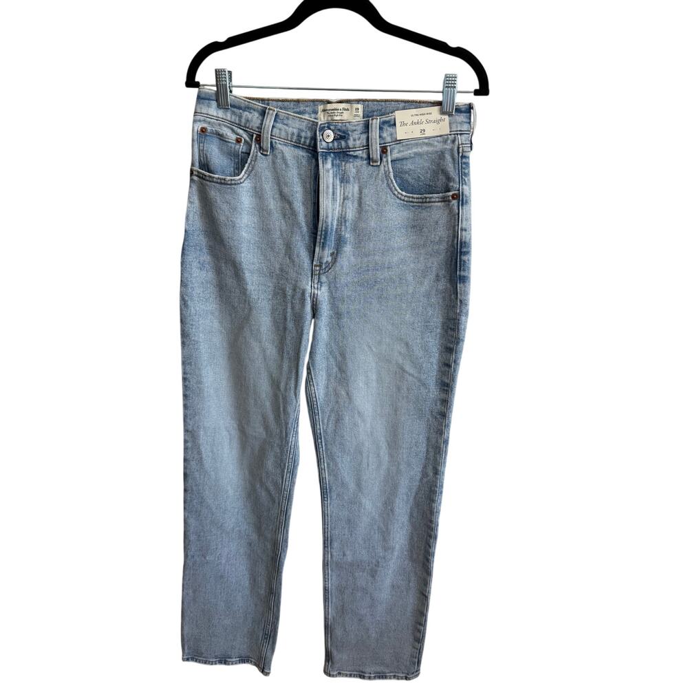 Abercrombie & Fitch Denim NWT The Ankle Straight Sz 29L Light Wash Jeans